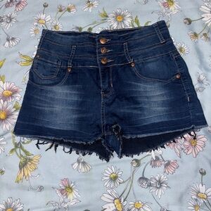 Revolution by Revolt High Rise Denim Cheeky Shorts Junior’s Size 9